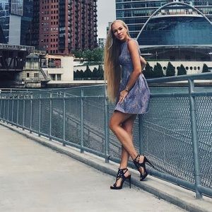 Cesare paciotti Womens blue highheels, elegant Swarovski size 9